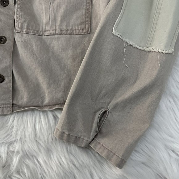 Free People womens button up light weight jacket size M cotton - Picture 2 of 14